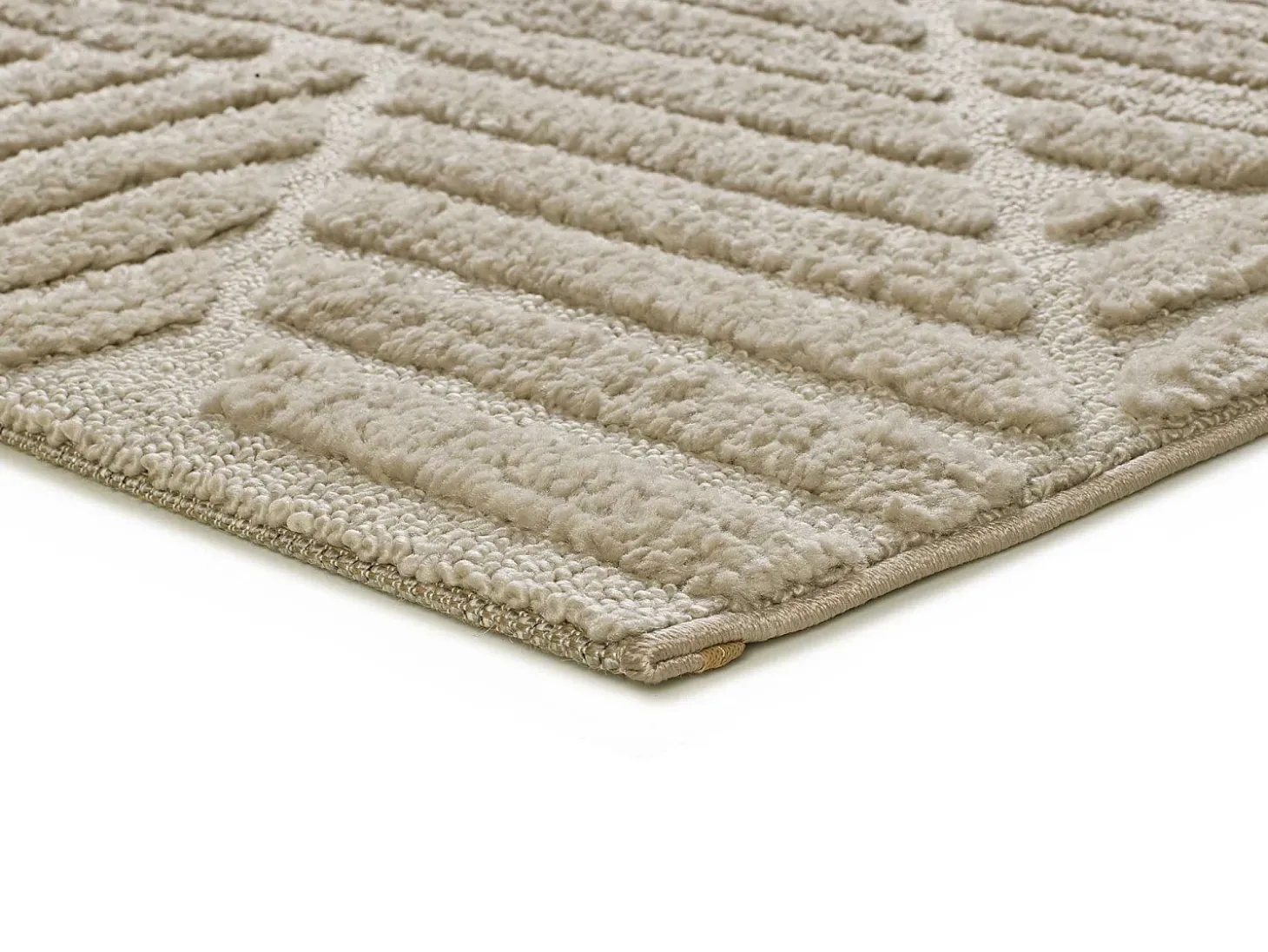 Alfombra interior - geométrico - beige - 160 x 230 cm - NUMA