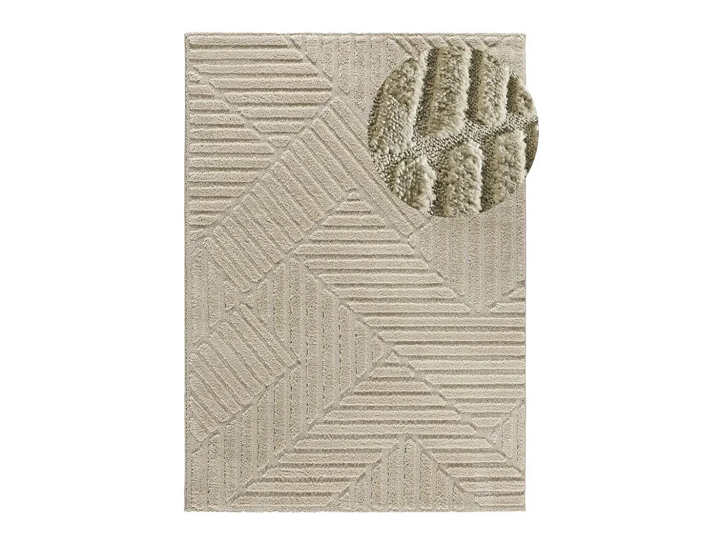 Alfombra interior - geométrico - beige - 160 x 230 cm - NUMA