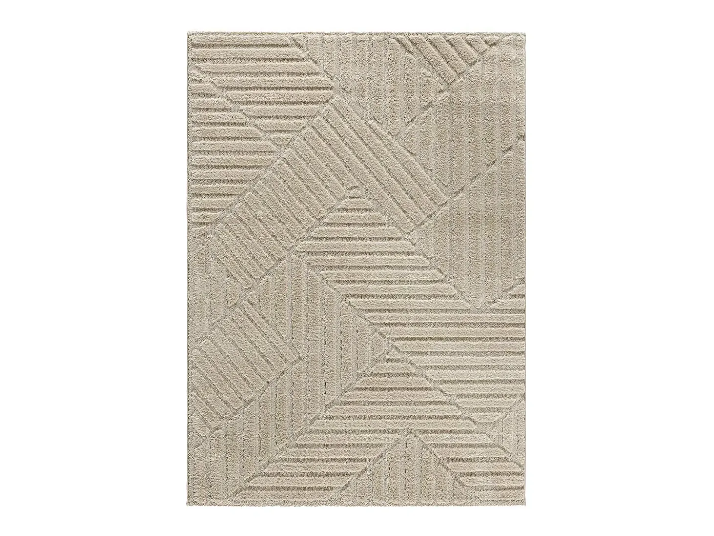 Alfombra interior - geométrico - beige - 160 x 230 cm - NUMA