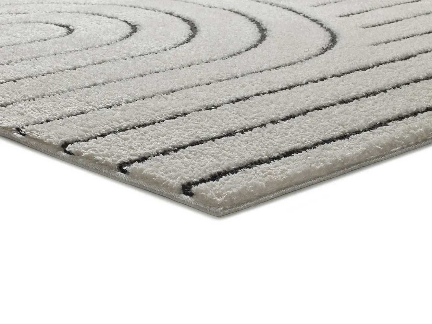 Alfombra interior - geométrico - blanco - 160 x 230 cm - BLANCHE