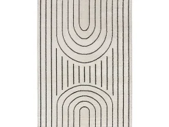 Alfombra interior - geométrico - blanco - 160 x 230 cm - BLANCHE