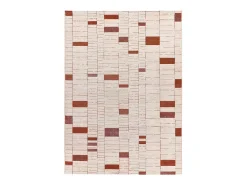 Alfombra interior - geométrico - beige / caldera - 133 x 190 cm - BERUTI