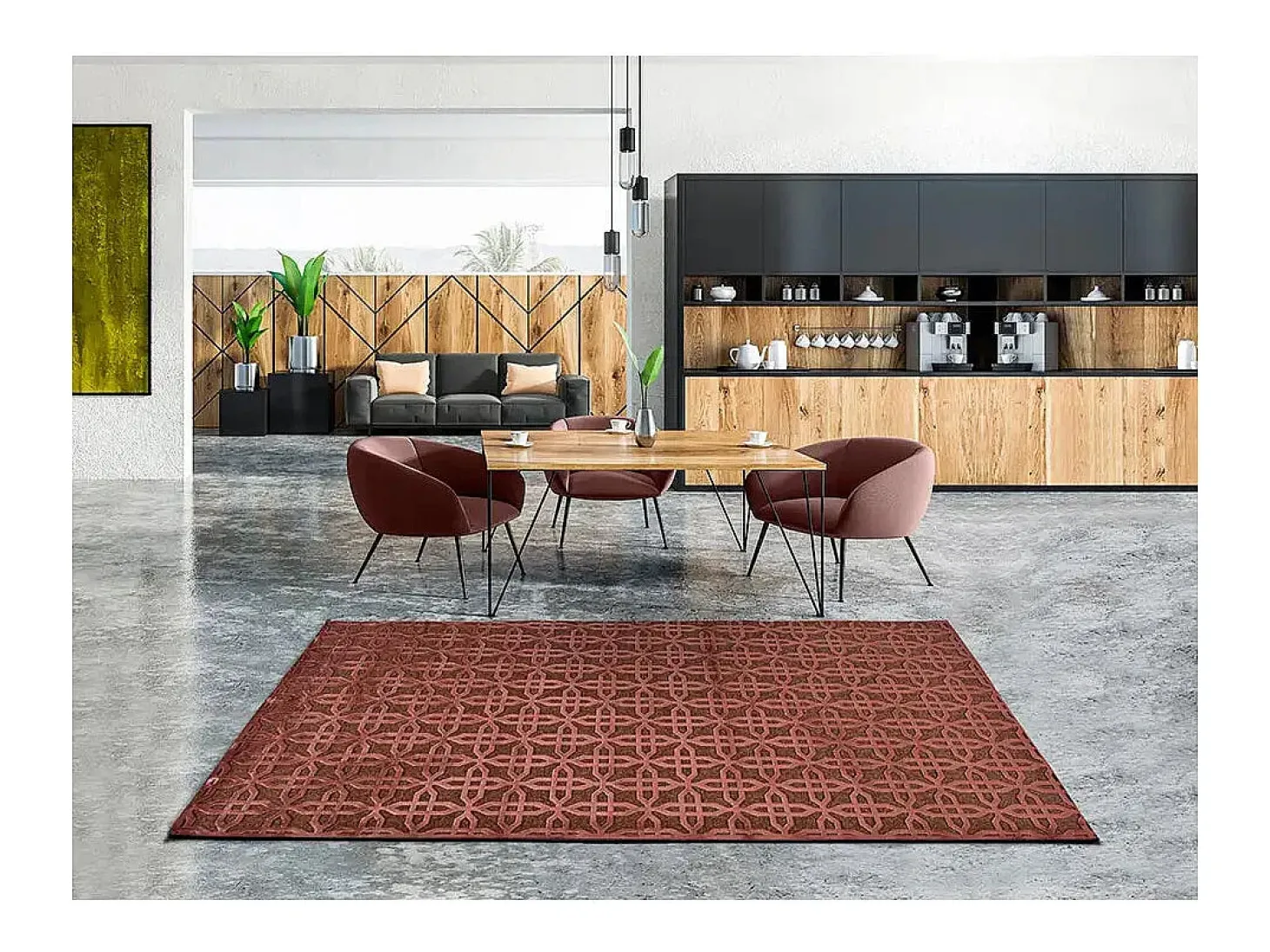Alfombra interior - geométrico - caldera - 160 x 230 cm - MARGOT