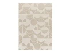 Alfombra interior - geométrico con relieve - blanco - 160 x 230 cm - FLORA