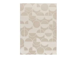 Alfombra interior - geométrico con relieve - blanco - 160 x 230 cm - FLORA
