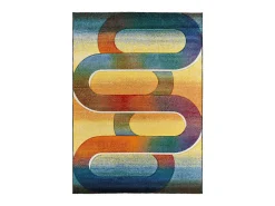 Alfombra interior - geométrico - multicolor - 160 x 230 cm - SYBIL