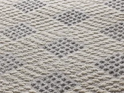 Alfombra interior - geométrico con relieve - plata - 160 x 230 cm - BARESA