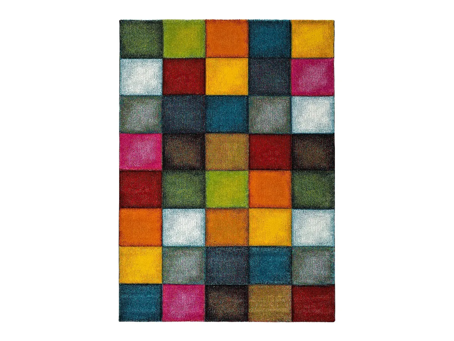 Alfombra interior - geométrico - multicolor - 60 x 120 cm - MATRIX