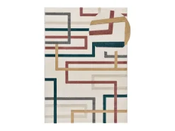 Alfombra interior - geométrico con relieve - multicolor - 80 x 150 cm - KARISMA