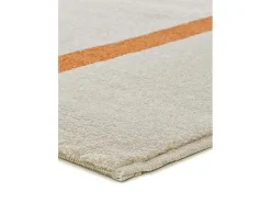 Alfombra interior - geométrico - beige / naranja - 80 x 150 cm - LESSIA