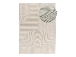 Alfombra interior - geométrico con relieve - crema - 160 x 230 cm - VERONA