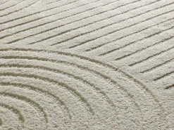 Alfombra interior - geométrico con relieve - crema - 160 x 230 cm - VERONA