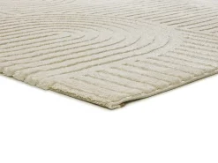 Alfombra interior - geométrico con relieve - crema - 160 x 230 cm - VERONA