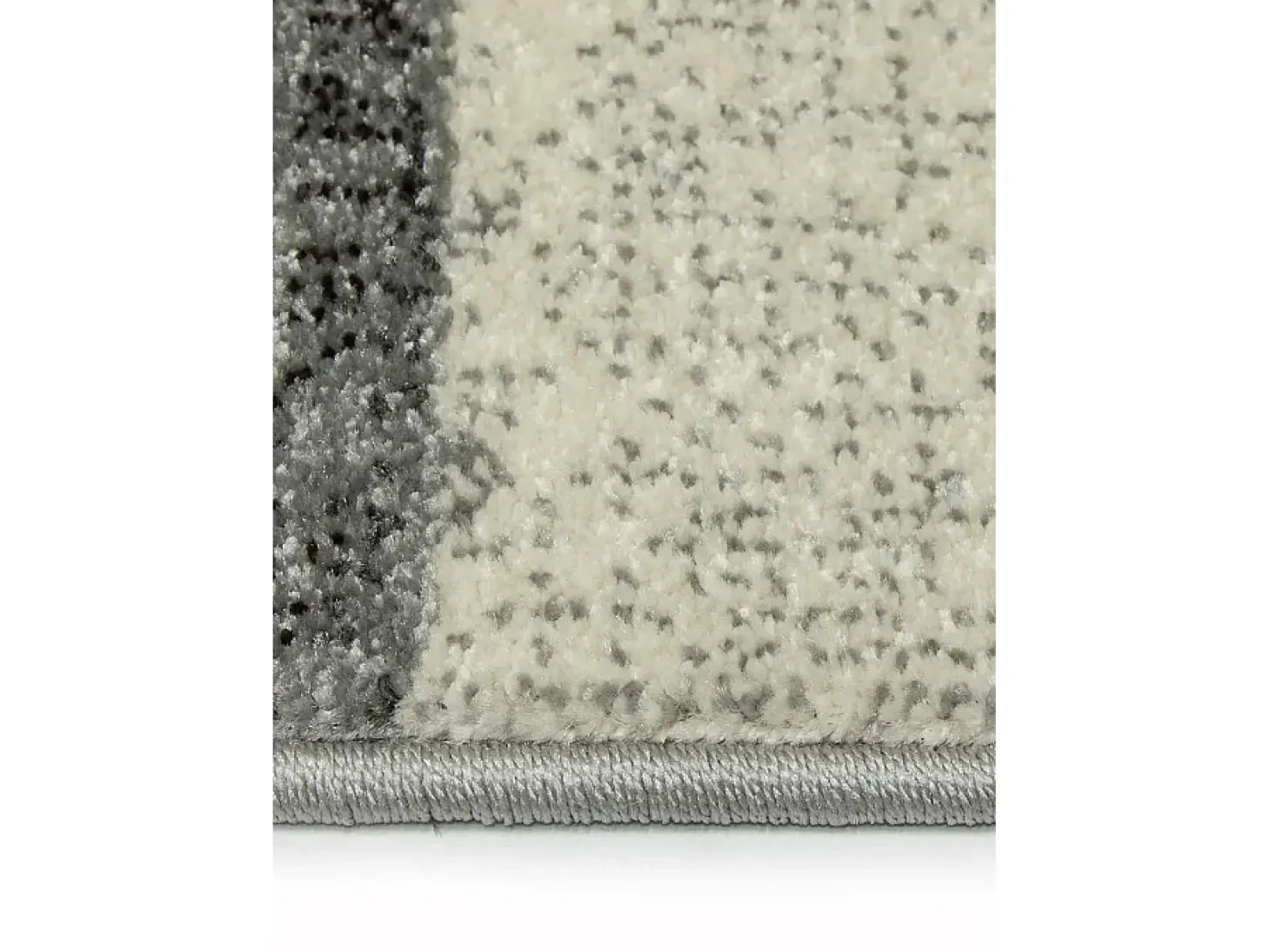 Alfombra interior - geométrico - gris - 133 x 190 cm - AMBER