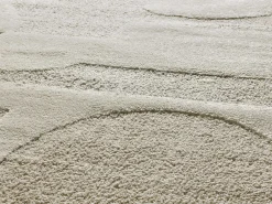 Alfombra interior - geométrico con relieve - crema - 120 x 170 cm - VERONA