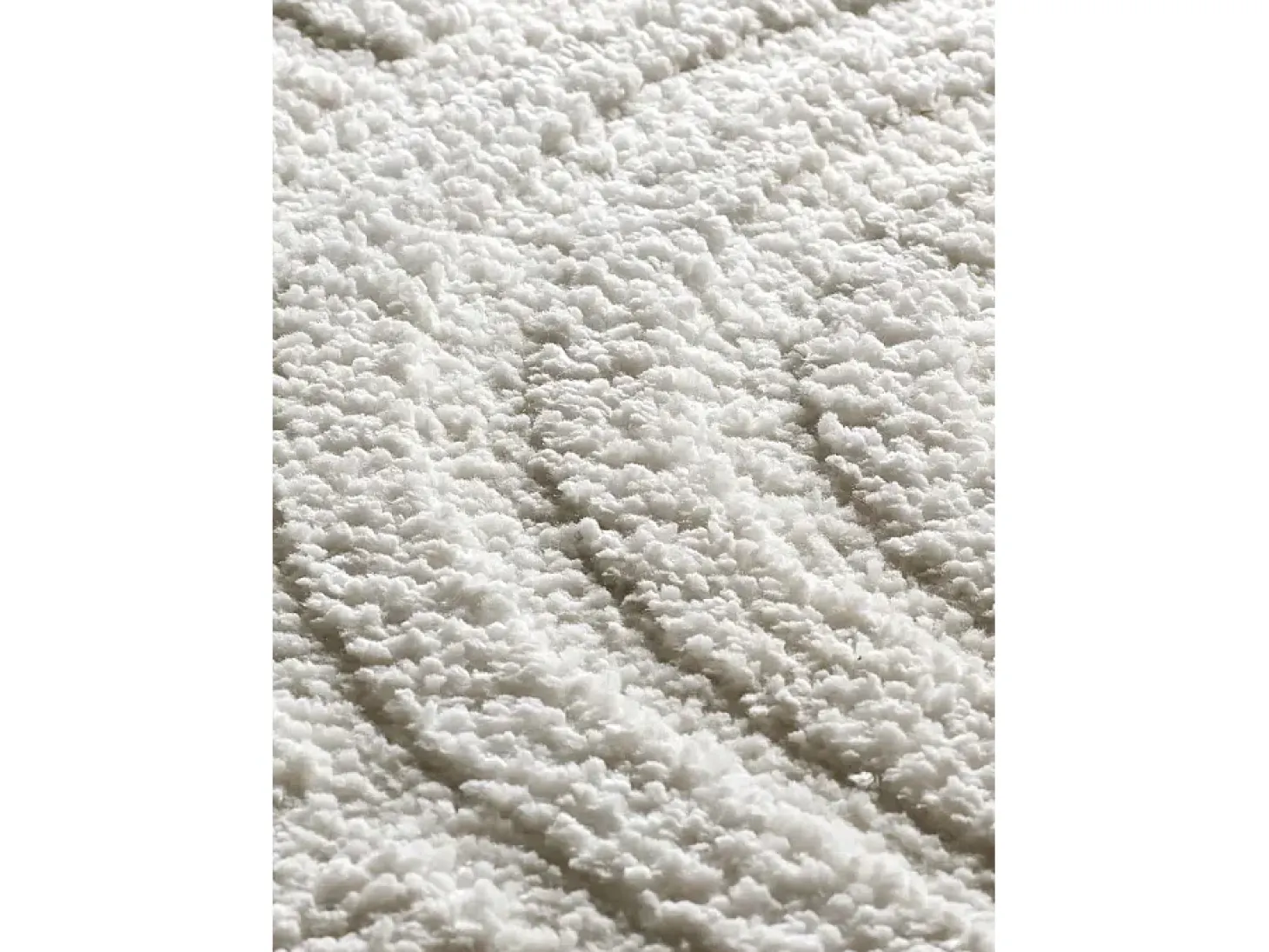 Alfombra interior - geométrico con relieve - blanco - 152 x 235 cm - JUNO