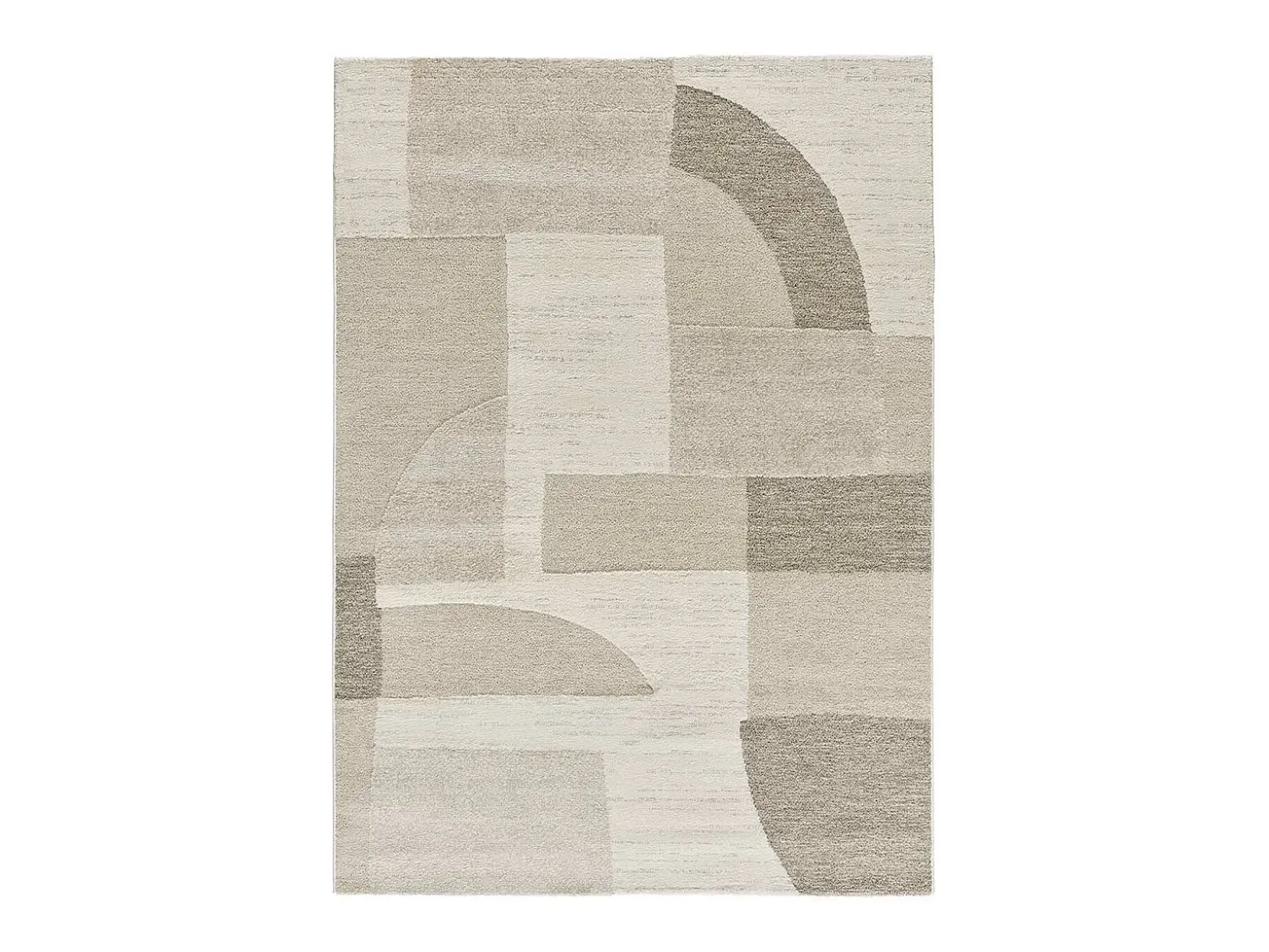 Alfombra interior - geométrico con relieve - crema - 80 x 150 cm - VERONA