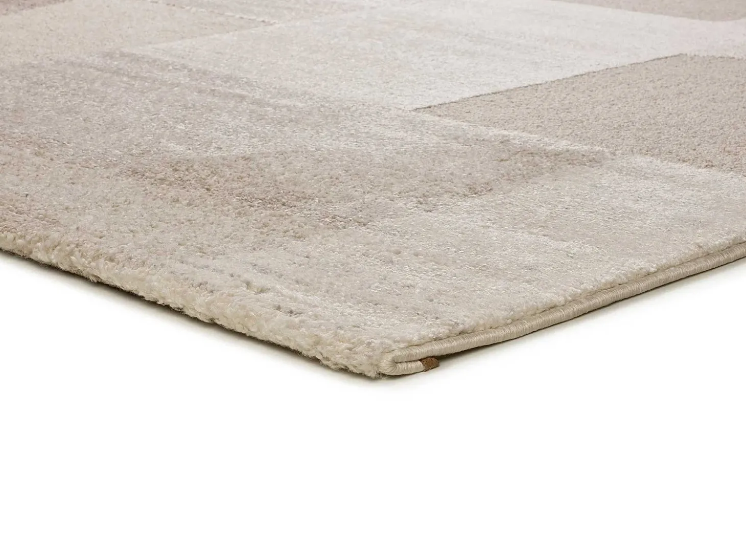 Alfombra interior - geométrico con relieve - crema - 80 x 150 cm - VERONA