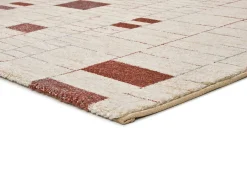 Alfombra interior - geométrico - beige / caldera - 160 x 230 cm - BERUTI