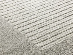 Alfombra interior - geométrico con relieve - plata - 200 x 290 cm - FLORA
