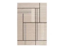 Alfombra interior - geométrico - beige - 80 x 150 cm - DOMUS