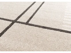 Alfombra interior - geométrico - beige - 80 x 150 cm - DOMUS