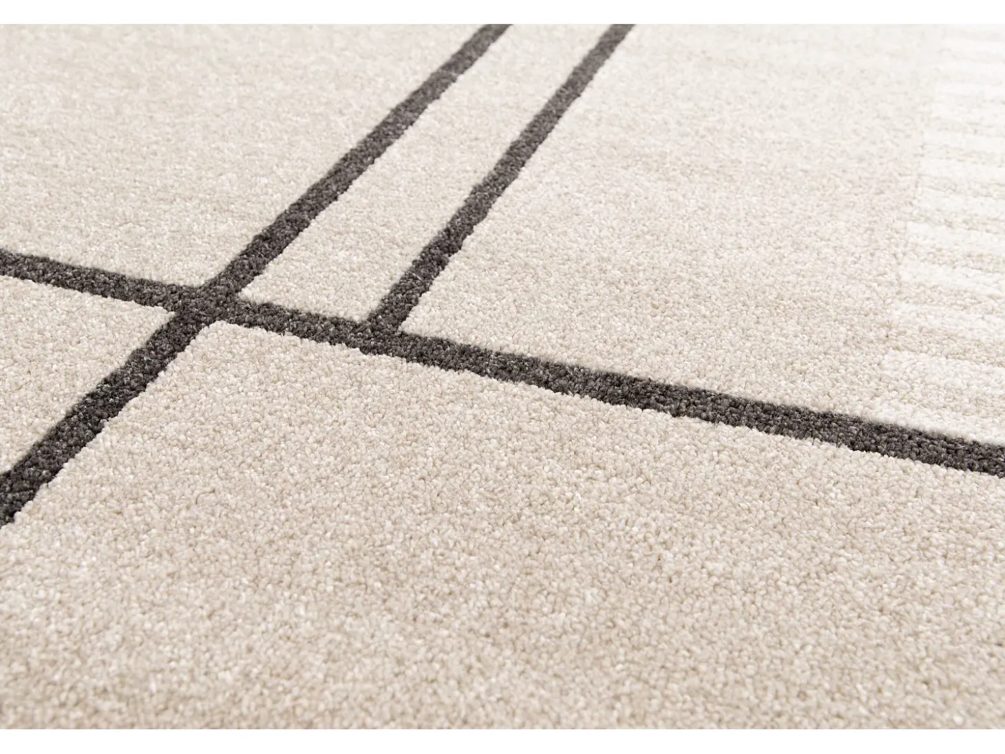 Alfombra interior - geométrico - beige - 80 x 150 cm - DOMUS