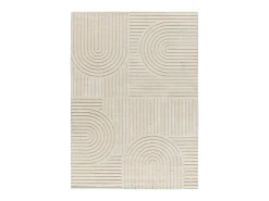 Alfombra interior - geométrico con relieve - crema - 120 x 170 cm - VERONA