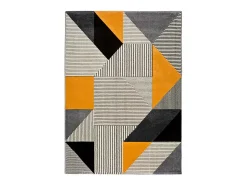 Alfombra interior - geométrico - gris - 140 x 200 cm - GLADYS