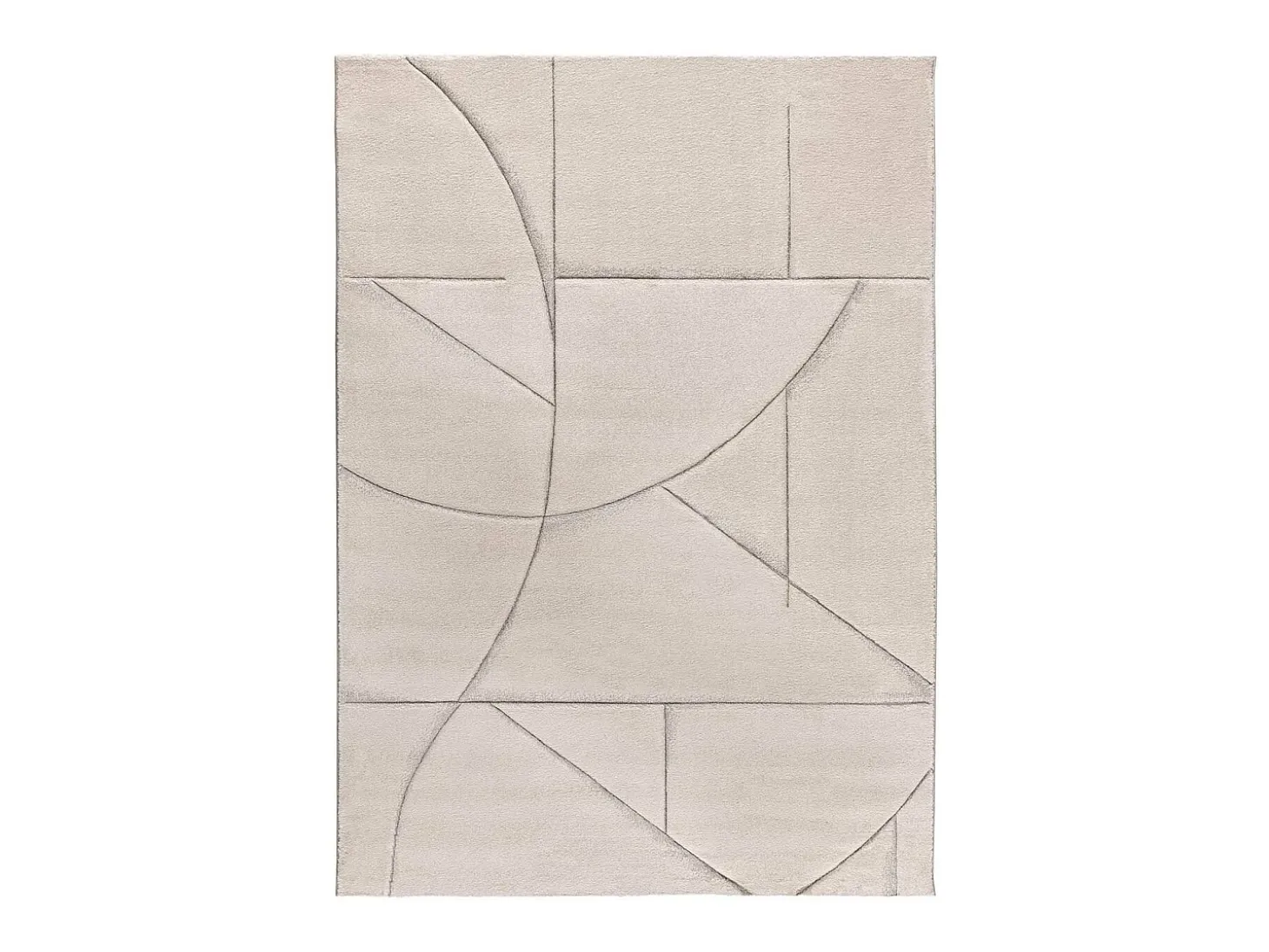 Alfombra interior - geométrico - crema - 80 x 150 cm - LENA