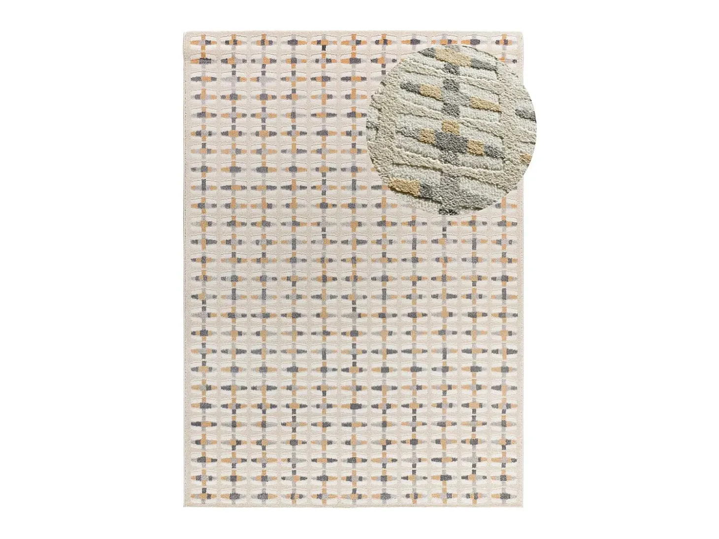 Alfombra interior - geométrico con relieve - multicolor - 200 x 290 cm - BARESA