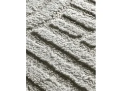 Alfombra interior - geométrico con relieve - gris - 126 x 190 cm - JUNO
