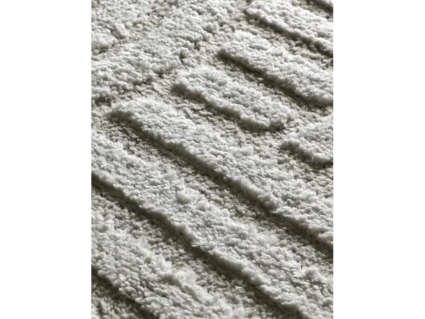 Alfombra interior - geométrico con relieve - gris - 126 x 190 cm - JUNO