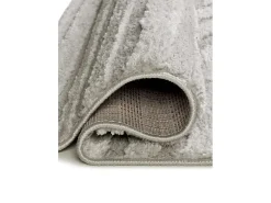 Alfombra interior - geométrico con relieve - gris - 126 x 190 cm - JUNO