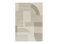 Alfombra interior - geométrico con relieve - crema - 120 x 170 cm - VERONA