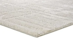 Alfombra interior - geométrico - blanco - 140 x 200 cm - BLANCHE