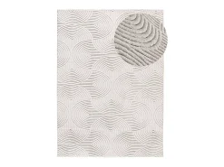 Alfombra interior - geométrico con relieve - crema - 60 x 110 cm - ESTILO