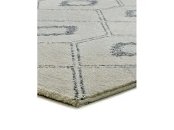 Alfombra interior - geométrico - azul / blanco - 133 x 190 cm - SIROCO