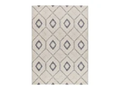 Alfombra interior - geométrico - azul / blanco - 133 x 190 cm - SIROCO