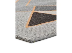 Alfombra interior - geométrico - gris - 140 x 200 cm - LEO