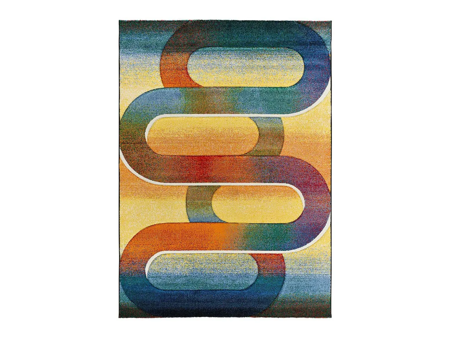 Alfombra interior - geométrico - multicolor - 140 x 200 cm - SYBIL