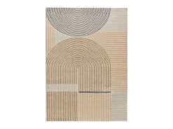 Alfombra interior - geométrico - beige - 140 x 200 cm - GARDEN