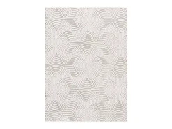 Alfombra interior - geométrico con relieve - crema - 120 x 170 cm - ESTILO