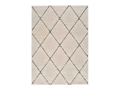 Alfombra interior - geométrico - blanco - 120 x 170 cm - SWANSEA