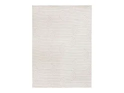 Alfombra interior - geométrico con relieve - crema - 200 x 290 cm - ESTILO