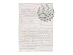 Alfombra interior - geométrico con relieve - crema - 200 x 290 cm - ESTILO