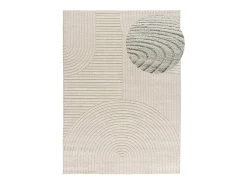 Alfombra interior - geométrico con relieve - crema - 120 x 170 cm - VERONA