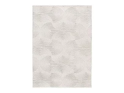 Alfombra interior - geométrico con relieve - crema - 160 x 230 cm - ESTILO