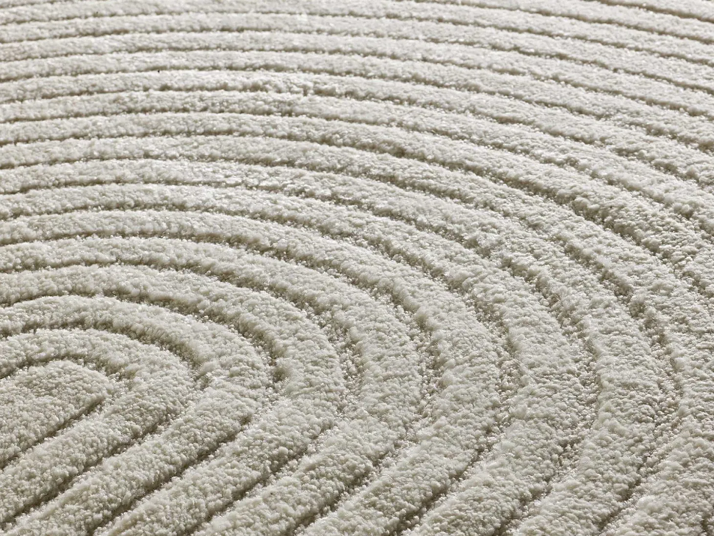 Alfombra interior - geométrico con relieve - crema - 80 x 150 cm - VERONA