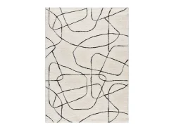 Alfombra interior - geométrico - blanco - 80 x 150 cm - BLANCHE
